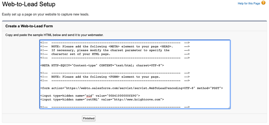 銷售部隊表單 HTML